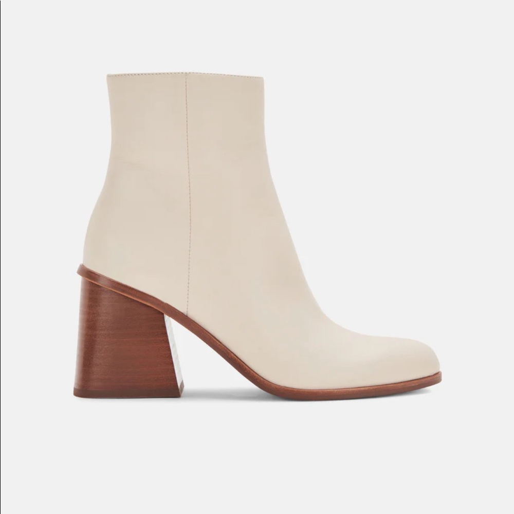 Dolce Vita Terrie Boots in Ivory Leather